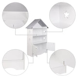 Moderne kinderboekenkast BukkitBow met stervormig design en kastdeurtje, geschikt voor speelse kinderkamers