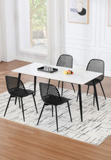 Set van 4 moderne Scandinavische BukkitBow eetkamerstoelen met open rug, stijlvolle kuipvorm en natuurlijke uitstraling.