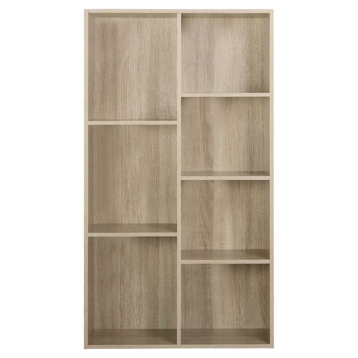 Moderne BukkitBow boekenkast met 7 vakken in Scandinavisch design, strak en functioneel voor woon- of kantoorruimte.