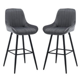 Moderne velvet barkruk van BukkitBow met rugleuning en voetensteun, geschikt voor eetkamer of bar, in elegante kleur.