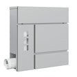 Moderne BukkitBow wandbrievenbus met kijkvensters en krantenvak, strakke design en functioneel voor huispost.