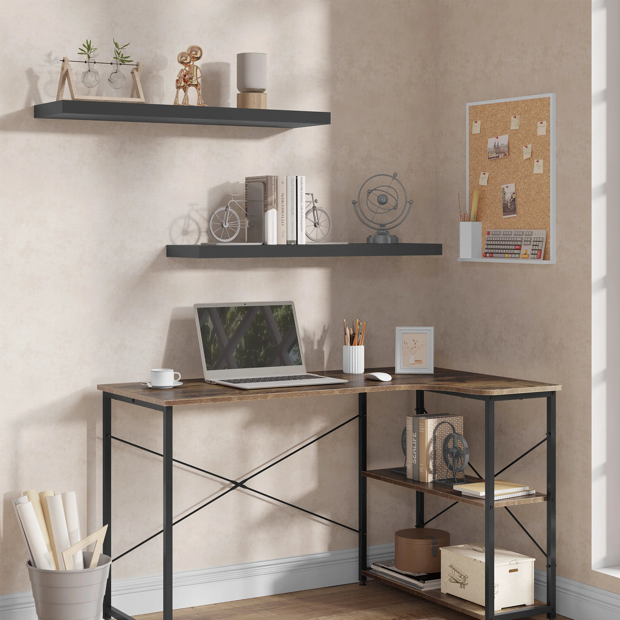 BukkitBow - Moderne Zwevende Wandplank met Onzichtbare Bevestiging