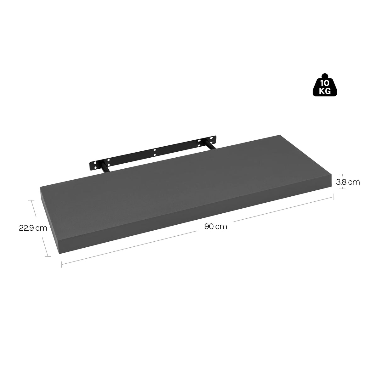 BukkitBow - Moderne Zwevende Wandplank met Onzichtbare Bevestiging