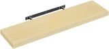 Moderne BukkitBow zwevende wandplank met verborgen bevestiging en houtlook, geschikt voor stijlvolle interieurdecoratie.