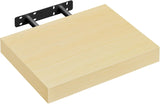 Moderne BukkitBow zwevende wandplank met verborgen bevestiging en houtlook, geschikt voor moderne interieurdecoratie.