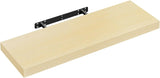 Moderne BukkitBow zwevende wandplank met verborgen bevestiging en houtlook, geschikt voor stijlvolle interieurdecoratie.