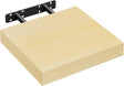 Moderne BukkitBow zwevende wandplank met verborgen bevestiging en houtlook, geschikt voor moderne interieurinrichting.