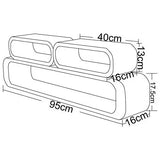 Moderne BukkitBow zwevende wandplanken set van 3, strakke wandplanken voor decoratie en opbergruimte in huis.