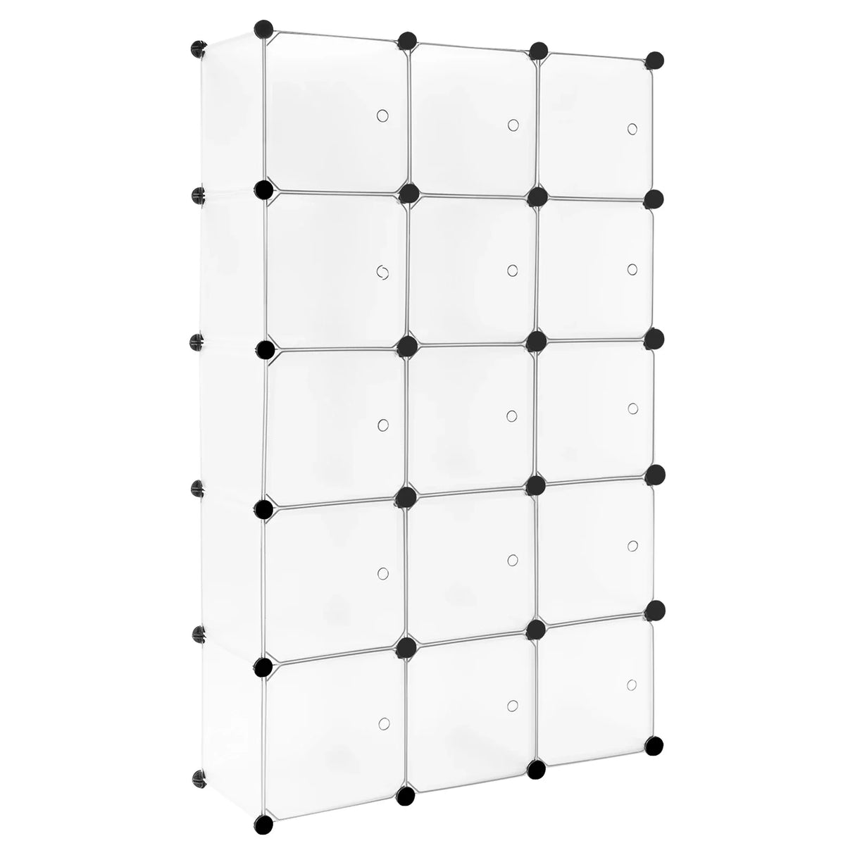 BukkitBow modulair opbergsysteem met 15 cubes en magnetische deuren, flexibel opbergrek voor diverse opslagruimtes