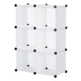 BukkitBow schoenenrek met 6 modulaire opbergvakken, verstelbare deuren en afmetingen 96x96x30cm, geschikt voor schoenenopslag.