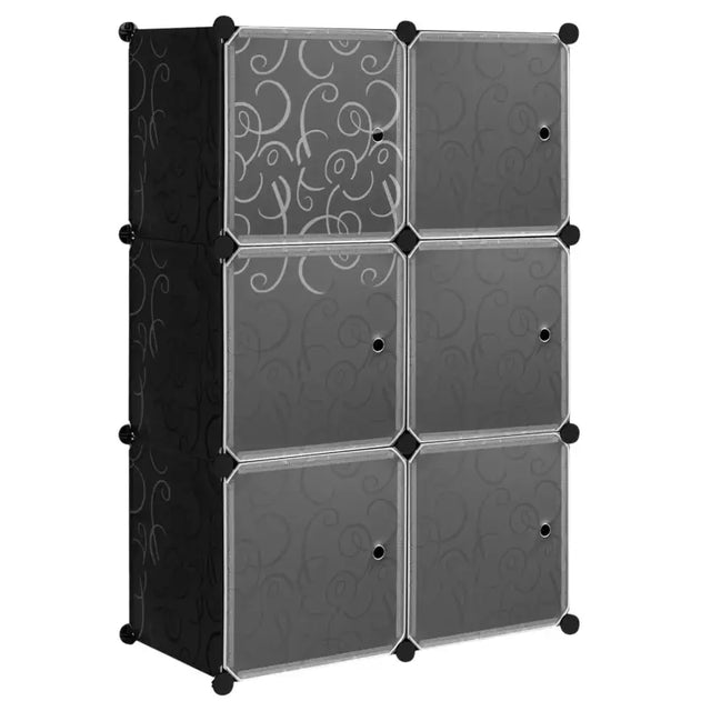 BukkitBow modulaire schoenenrek met 6 kubussen, stevig en ruimtebesparend, flexibel ontwerp, 35x35x35cm, geschikt voor schoenen.