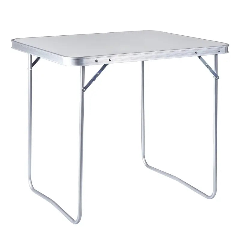 BukkitBow multifunctionele camping klaptafel van stevig aluminium, ruimtebesparend en draagbaar, 80x60x70 cm, tot 15 kg belasting