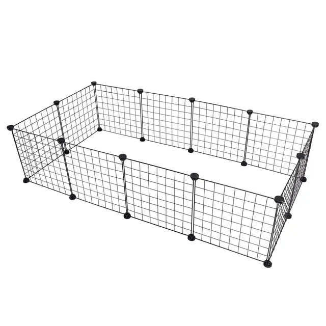 BukkitBow multifunctionele dierenren voor kleine dieren zoals hamsters en konijnen, 145x75x35cm, met tralie en deur.