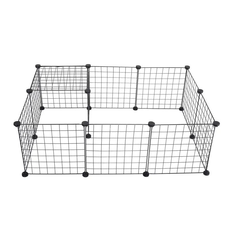 BukkitBow multifunctionele dierenren voor kleine dieren zoals hamsters en konijnen, 145x75x35 cm, inclusief metalen tralies en toegang.