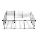 BukkitBow multifunctionele dierenren voor kleine dieren zoals hamsters en konijnen, 145x75x35 cm, inclusief metalen tralies en toegang.