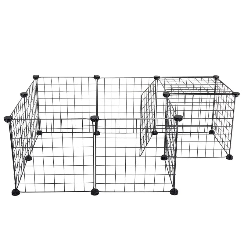 Dierenren van BukkitBow voor kleine dieren zoals hamsters en konijnen, 145x75x35 cm, inclusief gaas en sluitingen.