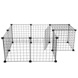 Dierenren van BukkitBow voor kleine dieren zoals hamsters en konijnen, 145x75x35 cm, inclusief gaas en sluitingen.