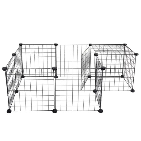 Dierenren van BukkitBow voor kleine dieren zoals hamsters en konijnen, 145x75x35 cm, inclusief gaas en sluitingen.