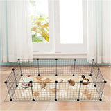 BukkitBow multifunctionele dierenren voor kleine dieren zoals hamsters en konijnen, 145x75x35cm, met tralie en deur.