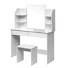 Multifunctionele houten kaptafel set van BukkitBow met modern ontwerp en ruimtebesparend formaat, 108x40x142cm.