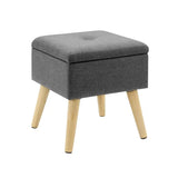 BukkitBow opbergkruk en poef met opbergruimte, comfortabele zitting, afmetingen 32x32x36,5 cm, geschikt als multifunctioneel meubel
