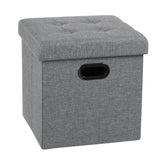 BukkitBow opbergpoef van leer en fluweel, comfortabel zitmeubel met 38L capaciteit, afmetingen 37,5x37,5x38cm.