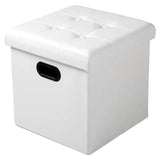 BukkitBow opbergpoef in leder en fluweel, comfortabel zitmeubel met 38L capaciteit, afmetingen 37,5x37,5x38 cm.