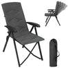 BukkitBow opvouwbare campingstoel met mesh stof, metalen frame en verstelbare rugleuning, draagvermogen tot 150 kg