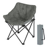 Lichte, opvouwbare BukkitBow campingstoel met draagtas, stevig frame en gevoerde zitting voor comfortabel kamperen