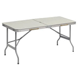 BukkitBow opvouwbare campingtafel met ijzeren buizen, aluminium frame en MDF blad, 50x69.5x60cm, draagbaar en stevig.