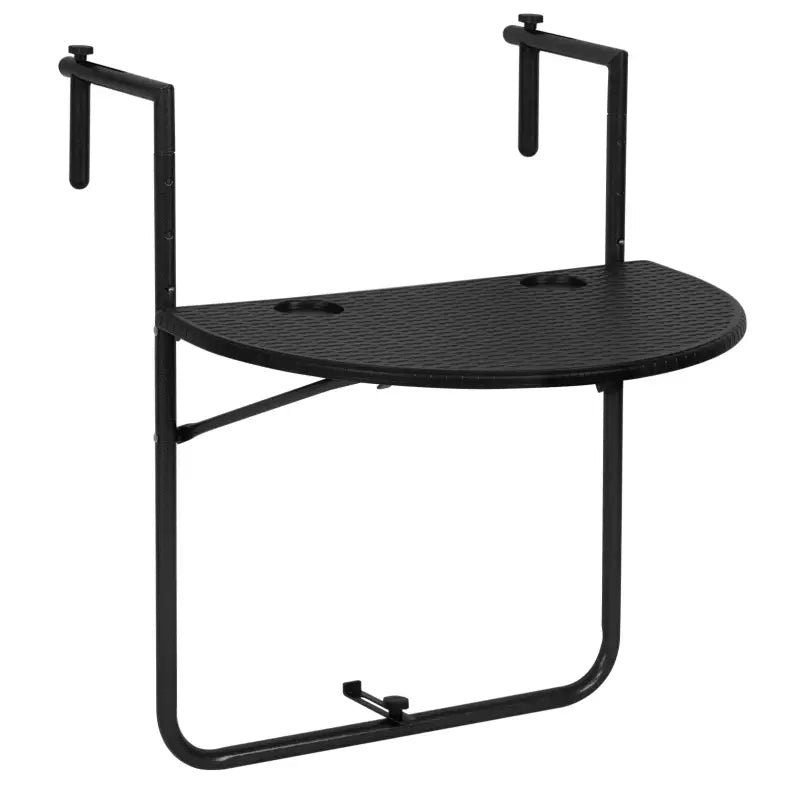 BukkitBow opvouwbare hangende campingtafel met bekerhouders, hoogte verstelbaar, weerbestendig, 60x74-84.5x62cm, 10kg draagvermogen.