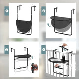 BukkitBow opvouwbare hangende campingtafel met bekerhouders, hoogte verstelbaar, weerbestendig, 60x74-84.5x62cm, 10kg gewicht.