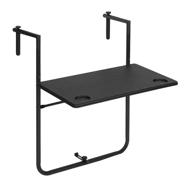 BukkitBow opvouwbare hangende campingtafel van PE en metaal, verstelbaar en ruimtebesparend, afmetingen 60x74-84,5x57cm