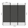 BukkitBow opvouwbare kamerscherm in donkergrijs, 167x172cm of 223x172cm, voor privacy en scheiding in huis.