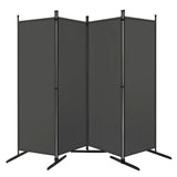 BukkitBow opvouwbare kamerscherm met 4 panelen in donkergrijs, afmetingen 167x177cm of 223x177cm voor privacy en scheiding