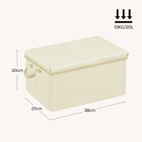 BukkitBow opvouwbare opbergdozen met deksel, stoffen kastorganizer voor nette opbergruimte, flexibel en makkelijk op te vouwen