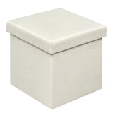 BukkitBow opvouwbare poef met gewatteerde linzen zitting, MDF en schuim, 20L of 37L opbergcapaciteit, ideale opbergkruk