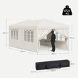 BukkitBow opvouwbare partytent 3x6m met 6 zijwanden, pop-up paviljoen voor buitenfeest of evenement.