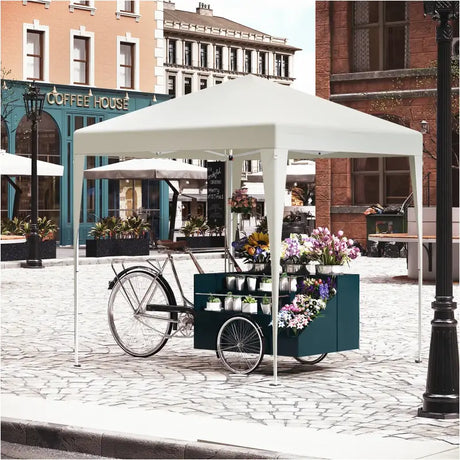 BukkitBow opvouwbare partytent van oxfordstof, 2x2m, met verstelbare hoogte en zijwanden, ideaal voor buiten feestjes.