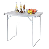 BukkitBow opvouwbare campingtafel van aluminium en MDF, lichtgewicht en draagkracht tot 15 kg, voor outdoor gebruik