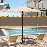 BukkitBow parasol, UV-bestendig strandparasol, zeshoekig, 45° buigbaar met handslinger voor schaduw en bescherming.