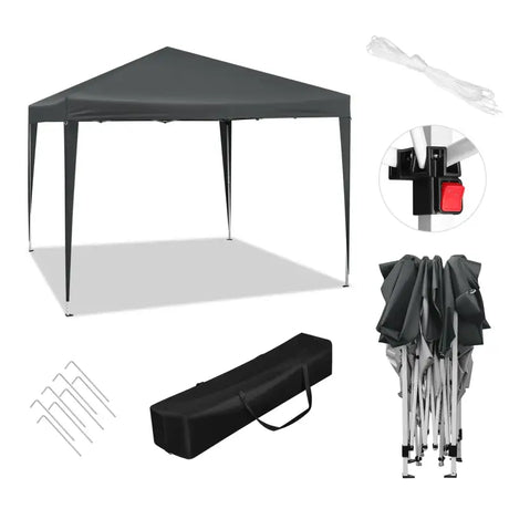 BukkitBow partytent tuinpaviljoen 300x300 cm, waterdicht en weerbestendig, opvouwbare tent voor buitengebruik