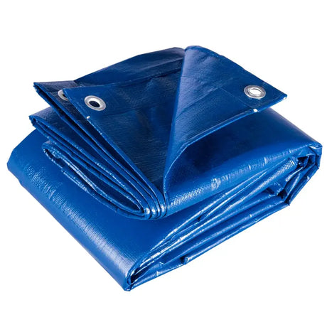 BukkitBow PE afdekzeil 280g/m² waterdicht, UV-bestendig, versterkte randen en metalen oogjes, ideaal voor veelzijdig gebruik.