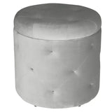 BukkitBow poef met fluweel zitting, praktische opbergruimte, comfortabele kruk, 39,5x40cm, elegant en functioneel design