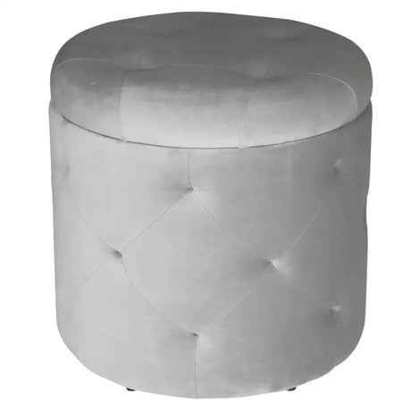 BukkitBow poef met fluweel zitting, praktische opbergruimte, comfortabele kruk, 39,5x40cm, elegant en functioneel design