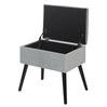 BukkitBow poef met fluwelen laag en opbergruimte, multifunctioneel en comfortabel zittend, 50x35x45cm in afbeelding.