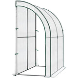 BukkitBow polytunnel tuinkas voor groenten, winterproof, compact ontwerp met 2 grote deuren, 200x100x210 cm.