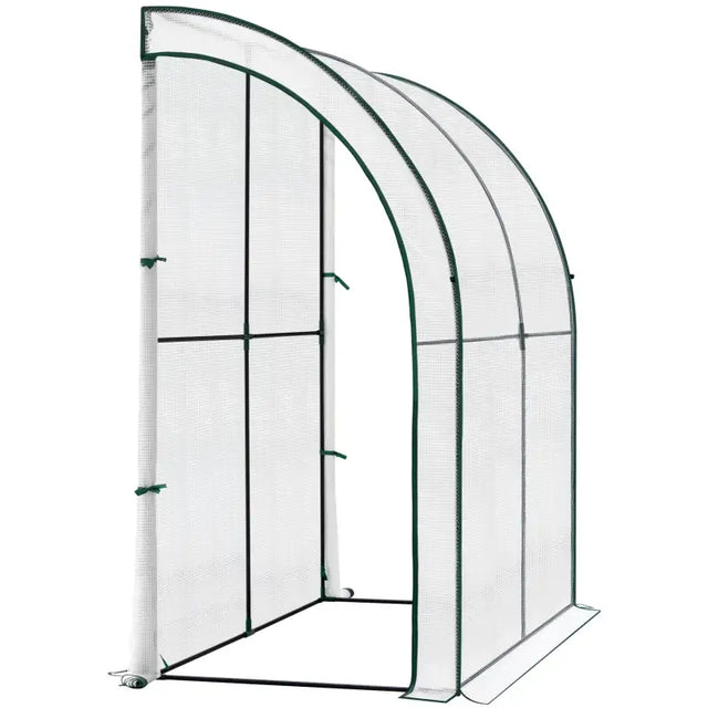 BukkitBow polytunnel tuinkas voor groenten, winterproof, compact ontwerp met 2 grote deuren, 200x100x210 cm.