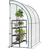 BukkitBow polytunnel tuinkas voor groenteteelt, winterproof, compact met 2 grote deuren, afmetingen 200x100x210 cm.