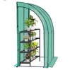 BukkitBow polytunnel tuinkas voor groenteteelt, winterproof, compact ontwerp met 2 grote deuren, afmeting 200x100x210cm.